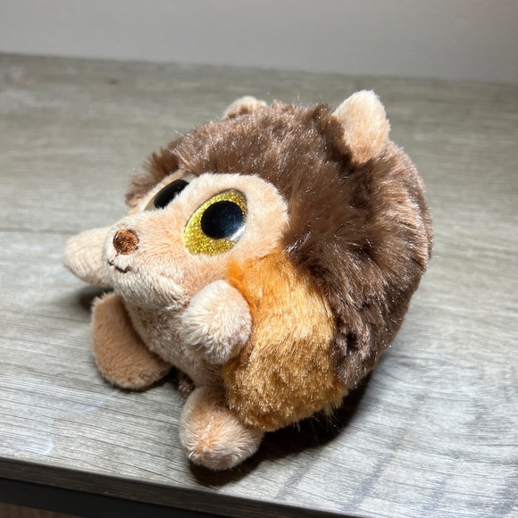 Fiesta Lubby Cubby Hedgehog Round Plush Sparkle Googly Eyes 3.5” Stuffed Animal - Picture 6 of 10